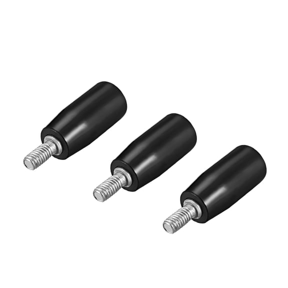 Unique Bargains 3 Pcs Revolving Handwheel Machine Handle M6 Male Threaded Stem