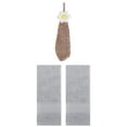 thumbnail image 1 of Unique Bargains 3 Pcs Soft Hand Towel Set Light Grey/Brown 14" x 30"/6" x 15", 1 of 5