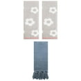 thumbnail image 1 of Unique Bargains 3 Pack Solid and Floral Soft Absorbent Cotton Hand Towels 14" x 30" Blue/Grey, 1 of 5