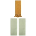 thumbnail image 1 of Unique Bargains 3 Pcs Tassels Waffle Hand Towel Yellow/Light Green 14"x30"/13"x30", 1 of 5