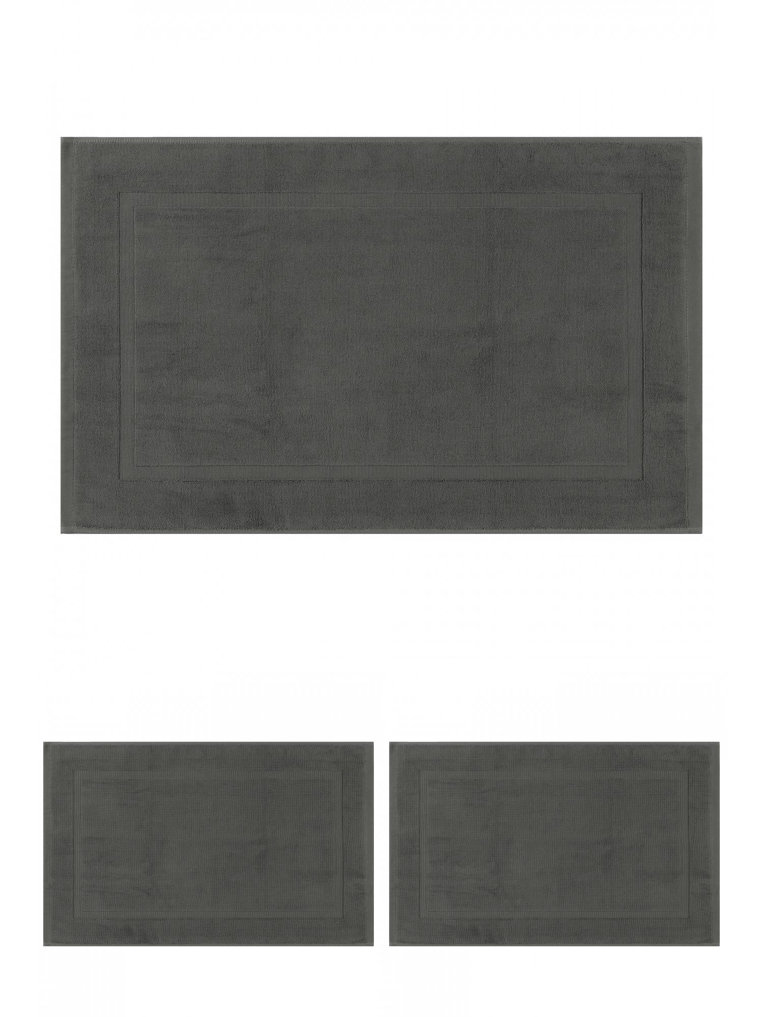 Unique Bargains 3 Pcs Towel Cotton Banded Mat Reversible Step Out Rug Grey 20" x 32"