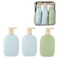 thumbnail image 1 of Unique Bargains 3 Pcs Travel Container Set Compact Plastic Travel Bottles Set 260ml Blue Green, 1 of 5