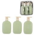 thumbnail image 1 of Unique Bargains 3 Pcs Travel Container Set Leakproof Plastic Travel Bottles Set 260ml Green, 1 of 5