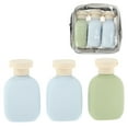 thumbnail image 1 of Unique Bargains 3 Pcs Travel Container Set Refillable Flip Cap Travel Bottles Set 100ml Blue Green, 1 of 5