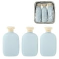 thumbnail image 1 of Unique Bargains 3 Pcs Travel Container Set Refillable Flip Cap Travel Bottles Set 260ml Blue, 1 of 5