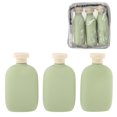 thumbnail image 1 of Unique Bargains 3 Pcs Travel Container Set Refillable Flip Cap Travel Bottles Set 260ml Green, 1 of 5