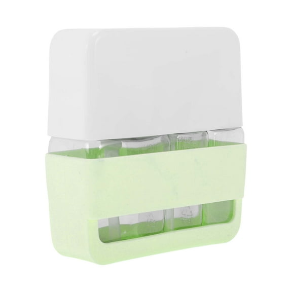 Unique Bargains 3 Pcs Travel Container Set Reusable Travel Bottles Set Green