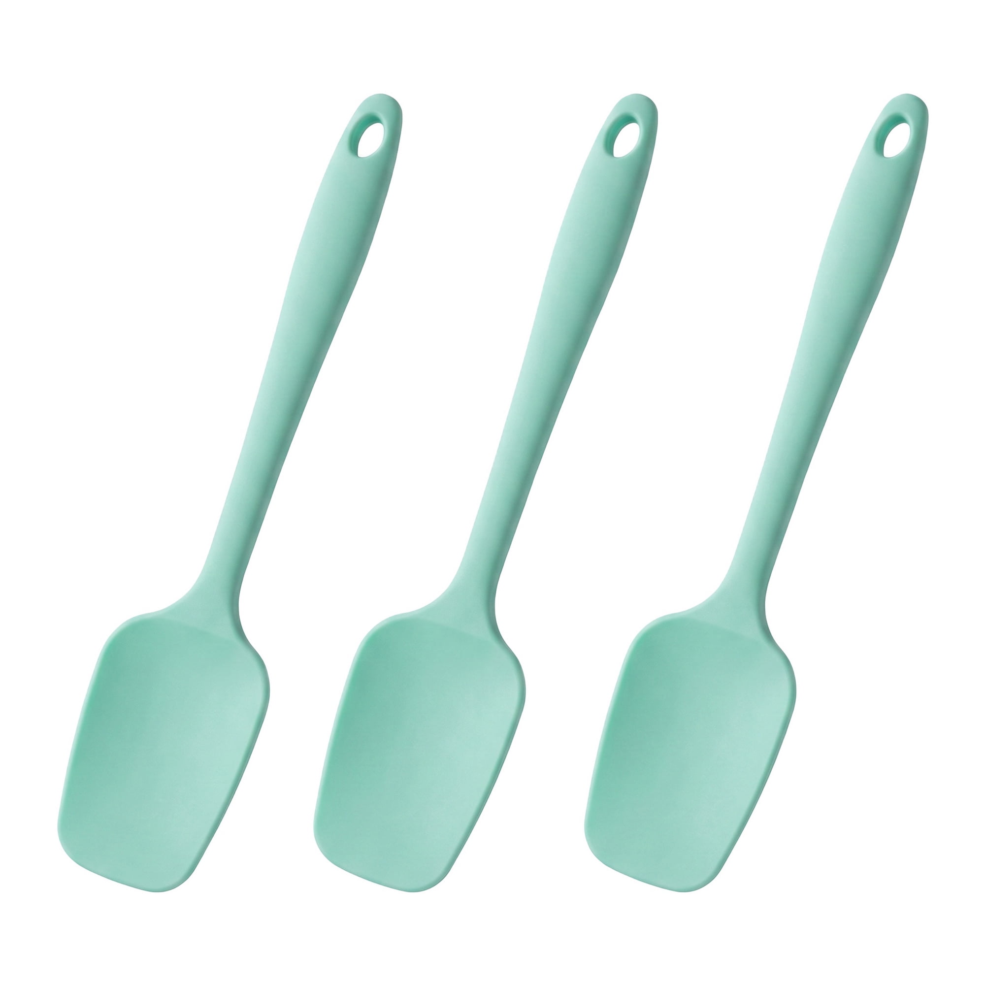 Unique Bargains 3-Piece Kitchen Silicone Spatula Set with Heat-Resistant Tools Green 3PCS