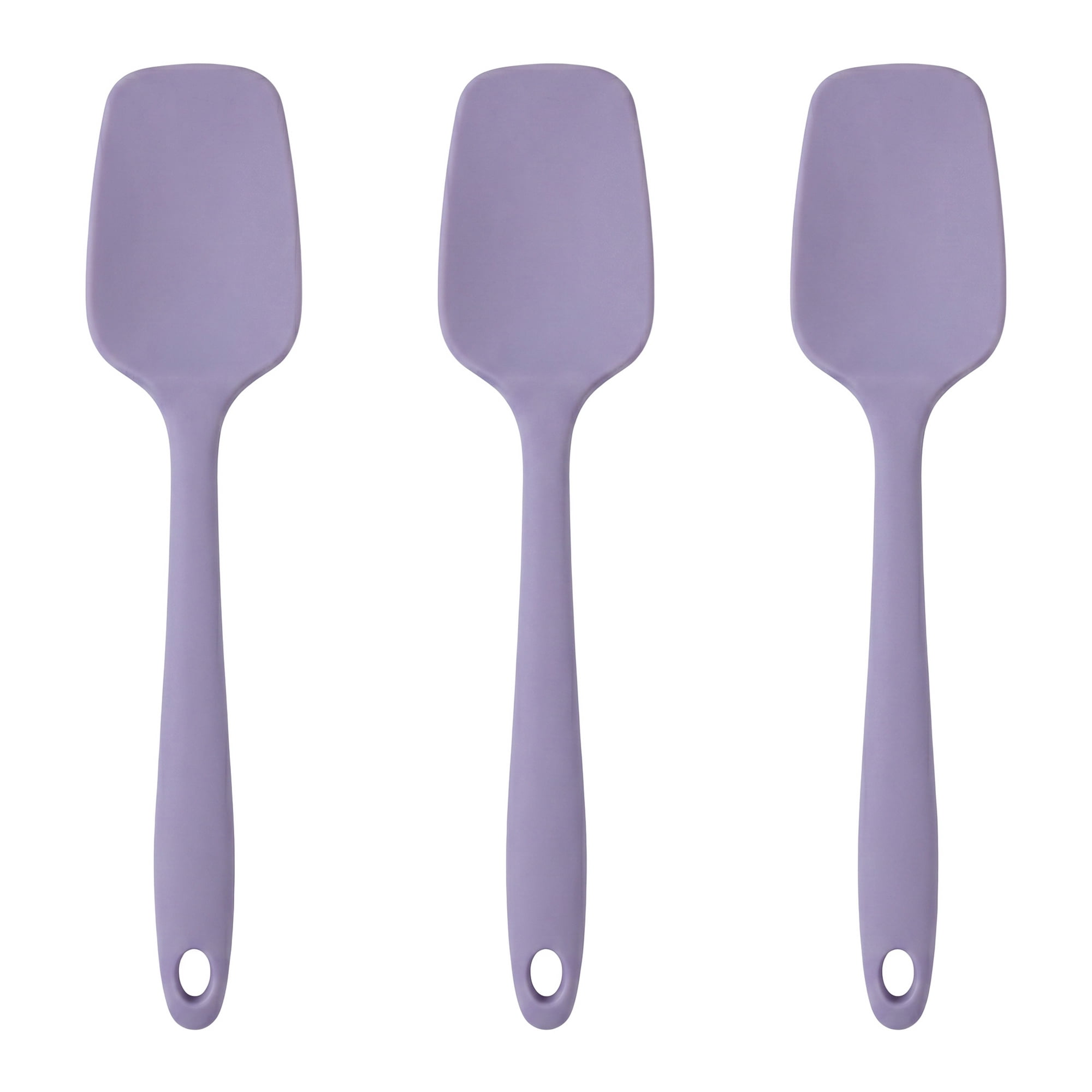 Unique Bargains 3-Piece Kitchen Silicone Spatula Set with Heat-Resistant Tools Purple 3PCS
