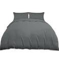 thumbnail image 1 of Unique Bargains 3 Pieces Pompoms Duvet Cover Bedding Set Queen Dark Gray, 1 of 8