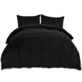 thumbnail image 1 of Unique Bargains 3 Pieces Pompoms Duvet Cover Bedding Set Twin Black, 1 of 8