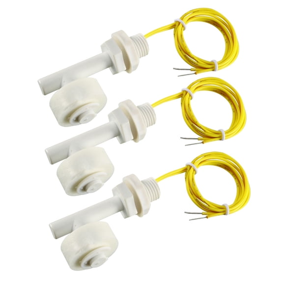 Unique Bargains 3 Pieces Water Level Monitor Sensor Right Angle Float Switches ZPC1 White