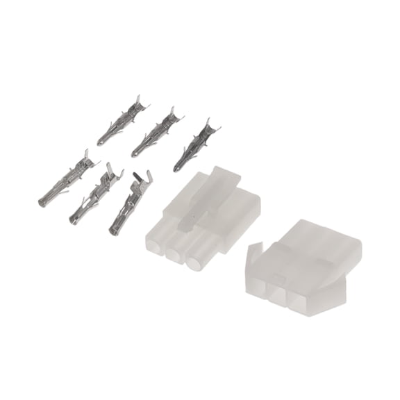 Unique Bargains 3 Pin Car Electrical Wire Connector Plug Kits Waterproof for Car Boat RV 1 Set 6.2mm Series Plastic