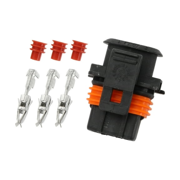 Unique Bargains 3 Pin Fuel Injectors Connector Plug Female Wire Terminal Connector for Renault