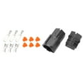 thumbnail image 1 of Unique Bargains 3 Pin Throttle Positioner Connector Plug Male Female Wire Terminal Connector for Excavator 1 Set, 1 of 6