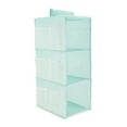 thumbnail image 1 of 3-Shelf Closet Hanging Organizer, Hanging Storage Shelves, Foldable Hanging Shelves for Closet with Magic Tapes, Blue, 1 of 5