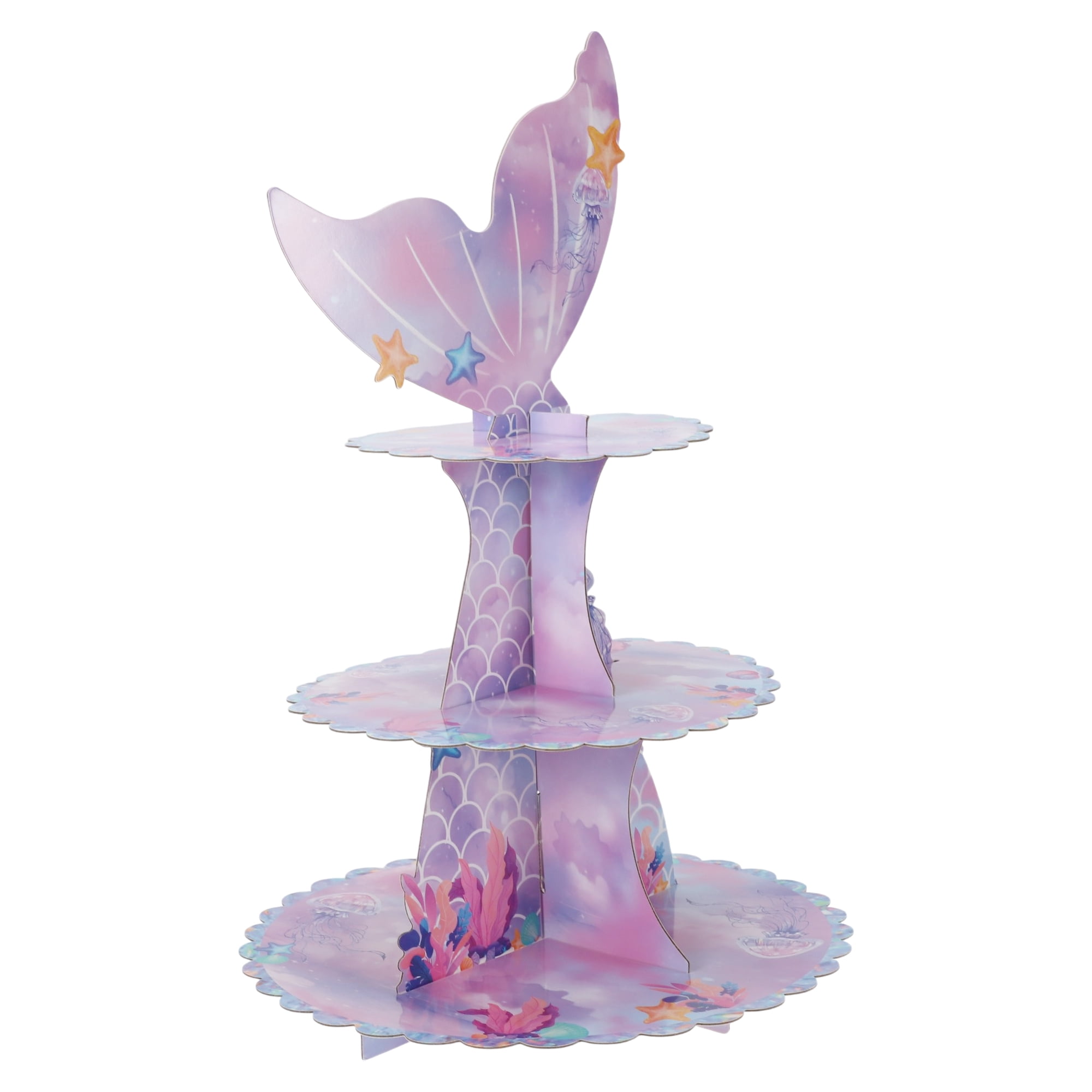 Unique Bargains 3-Tier Cupcake Stand Tower for Birthday Wedding Party Decoration
