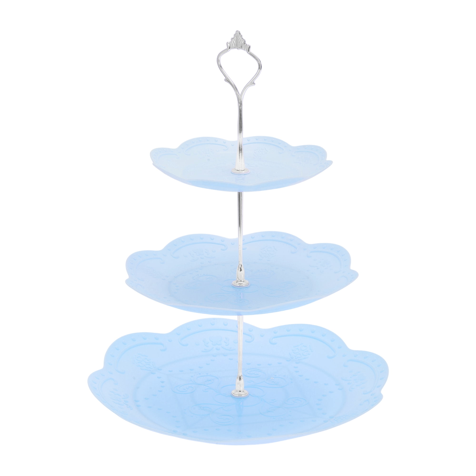 Unique Bargains 3 Tier Dessert Cupcake Stand Holder Round Cake Holder for Donuts Fruits