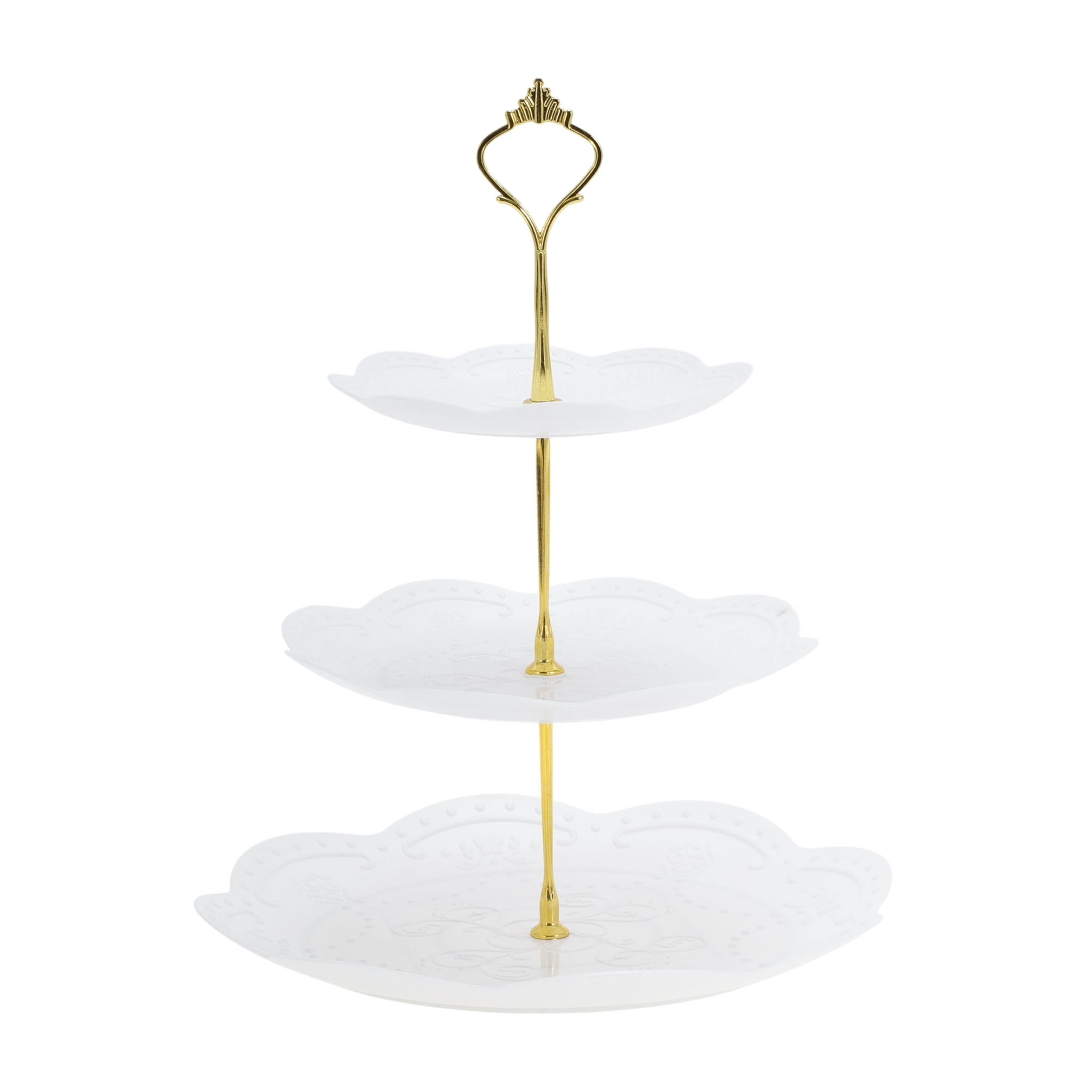 Unique Bargains 3 Tier Dessert Cupcake Stand Holder Round Cup Cake Tower1