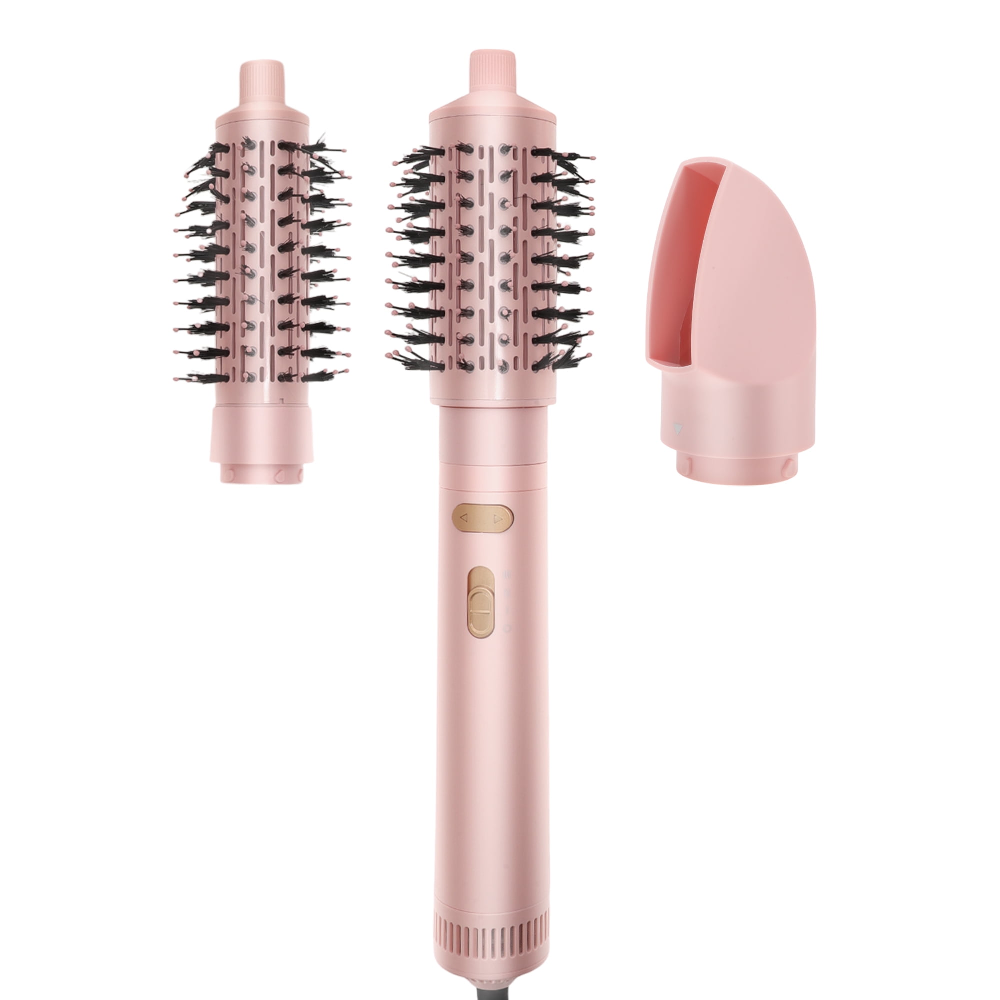 Unique Bargains 3 in 1 Air Styler Hot Air Rotating Blow Dryer Brush with Auto Curling Function Lightweight Hair Dryer & Volumizing Brush Pink