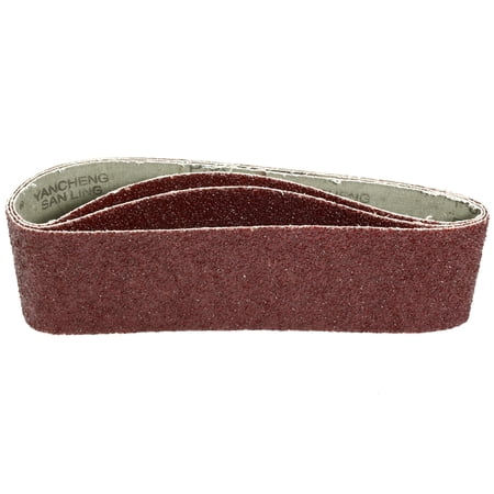 Unique Bargains 3"x21" 36 Grit Lapped Joint Aluminum Oxide Sanding Belts 3 Pack