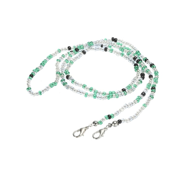 Unique Bargains 30' Beaded Eyeglass Chain Sunglasses Strap Holder Eyewear Retainer Chain, Green