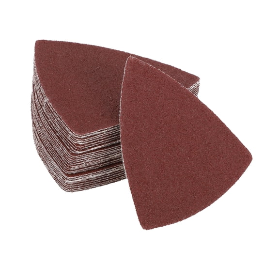 Unique Bargains 30 Pcs 3.15 Inch 80 Grit Universal Sanding Discs - Hook and Loop Sandpaper - Paper Base Red