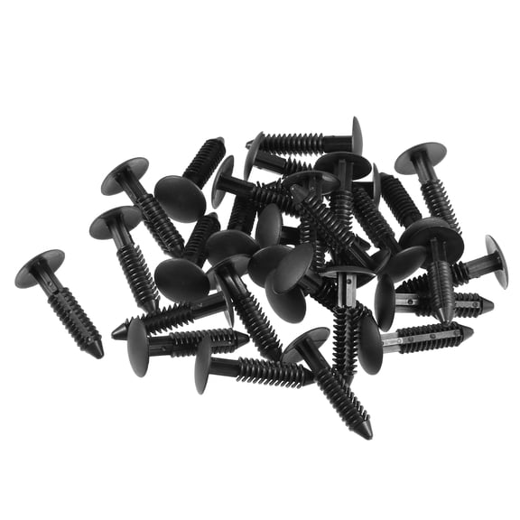 Unique Bargains 30 Pcs Canopy Seal Buckle Compatible for Ford for Mustang Base 2005-2006 Durable Plastic Black