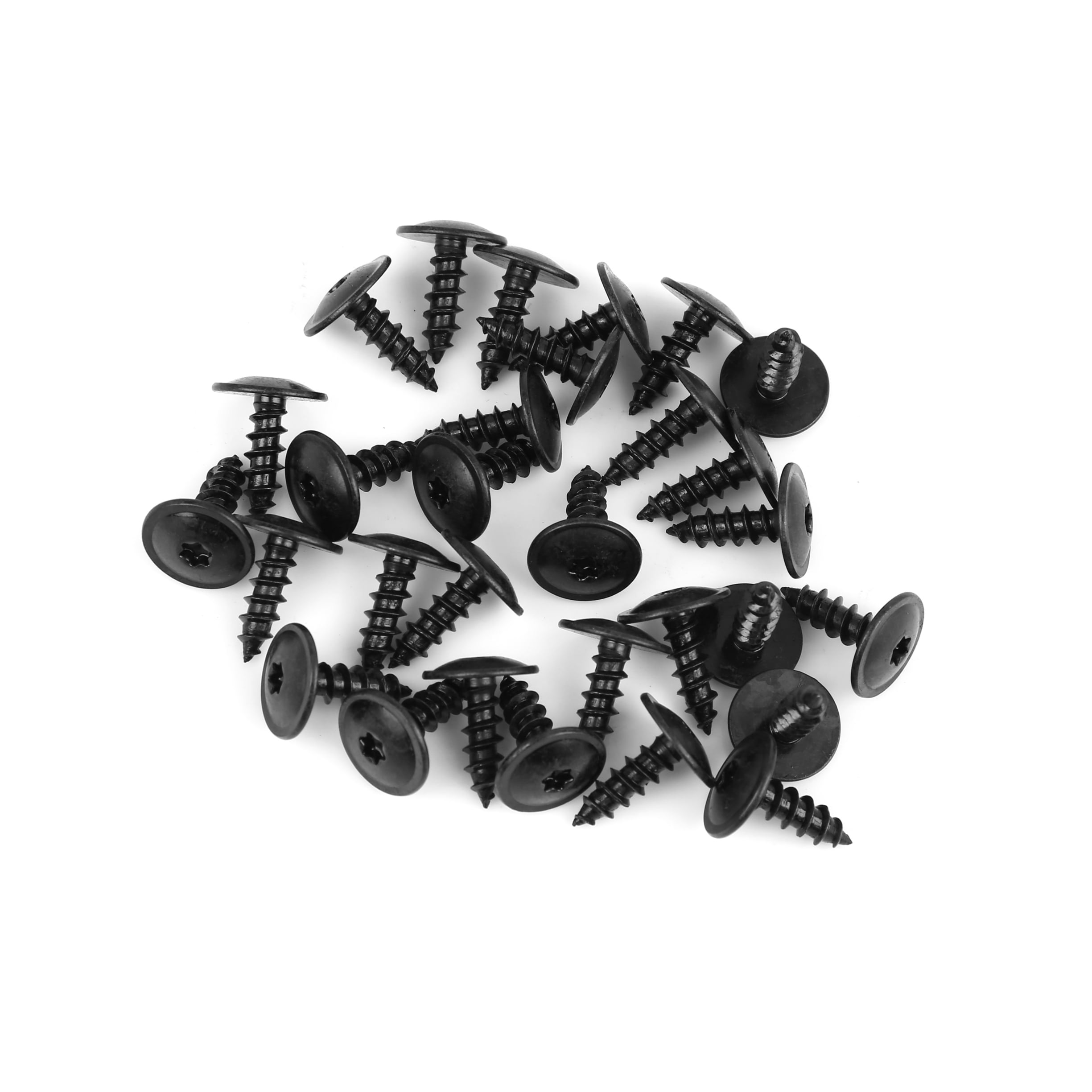 Unique Bargains 30 Pcs Car Screw Bolt Retainer Metal for Audi Black