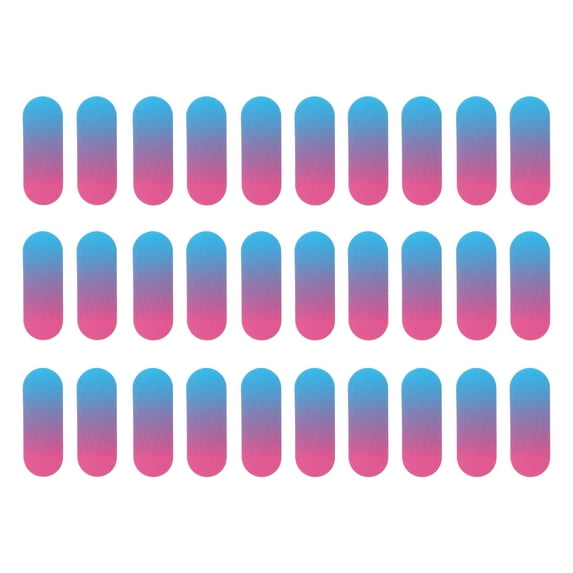 Unique Bargains 30 Pcs Durable Mini Straight Sponge Nail Files Red Blue Gradient