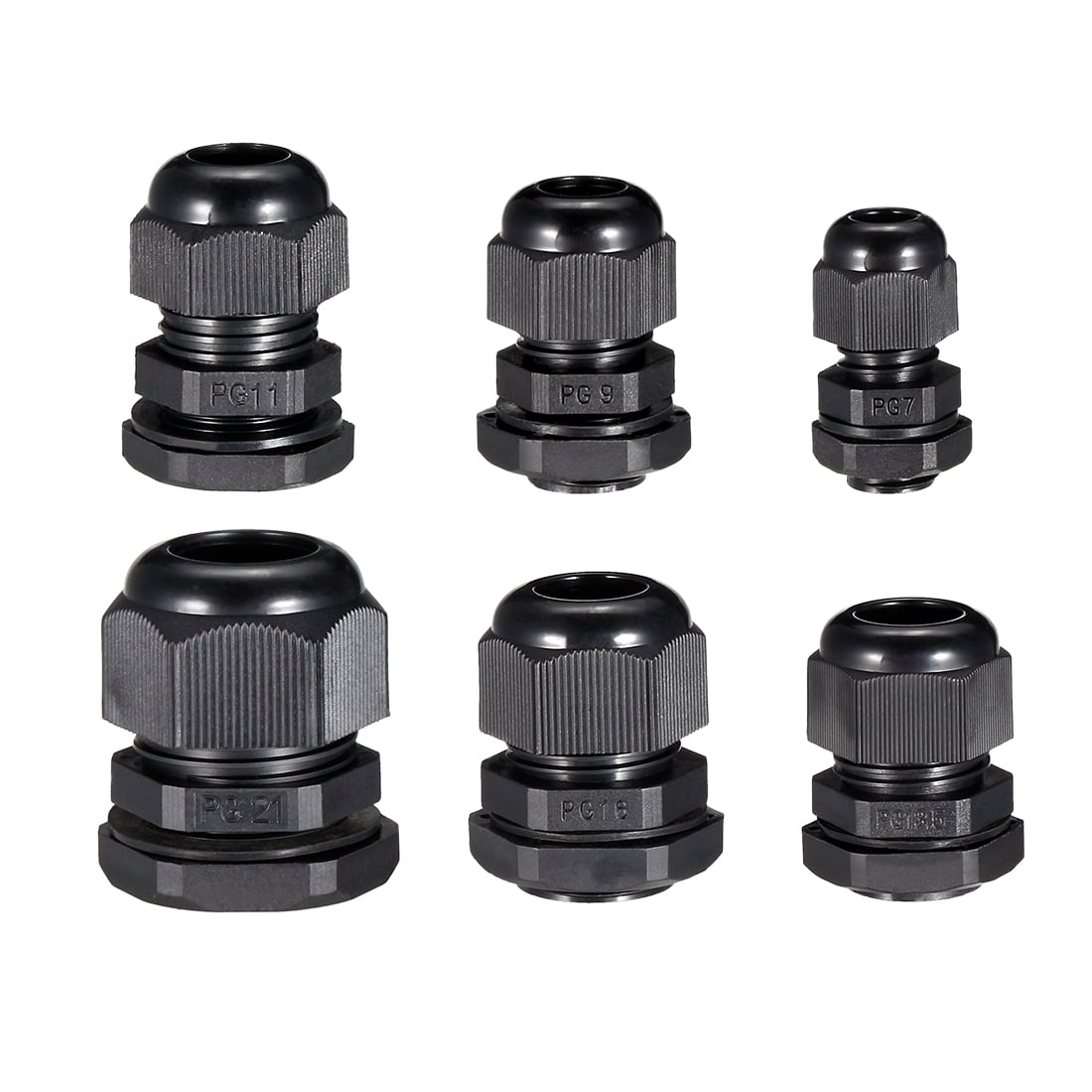 Unique Bargains 30 Pcs PG7 PG9 PG11 PG13.5 PG16 PG21 Waterproof Nylon Cable Gland