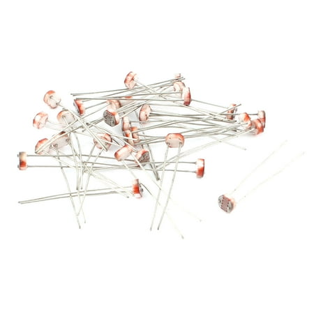 Unique Bargains 30 Pcs Photoresistor LDR 2Pin Light Dependent Sensor Resistor Replacement GL5528