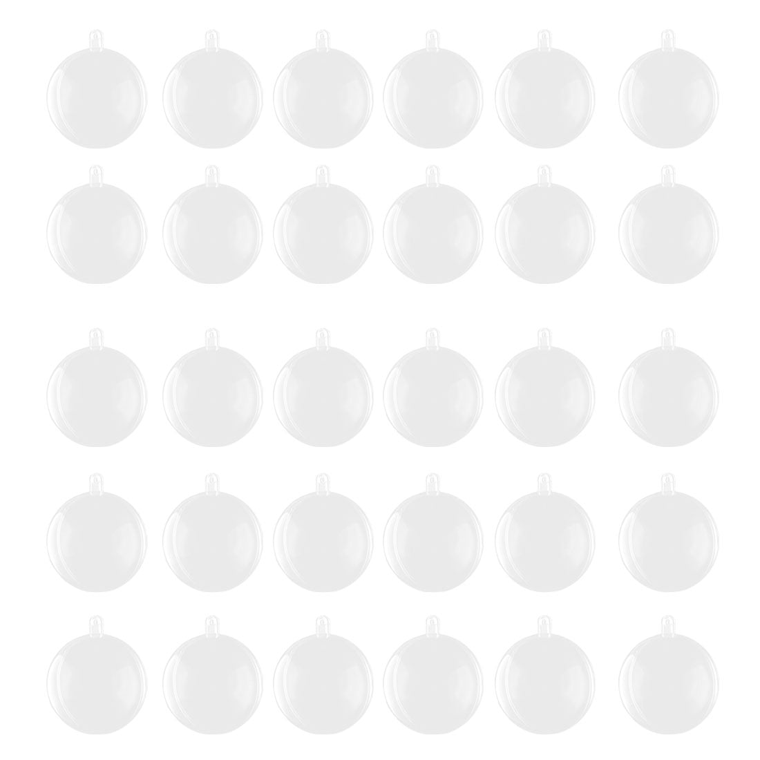 Unique Bargains Hanging Pendant Ornament Household Plastic Hanging Christmas DIY Decor Present Bauble Ball Clear 30pcs