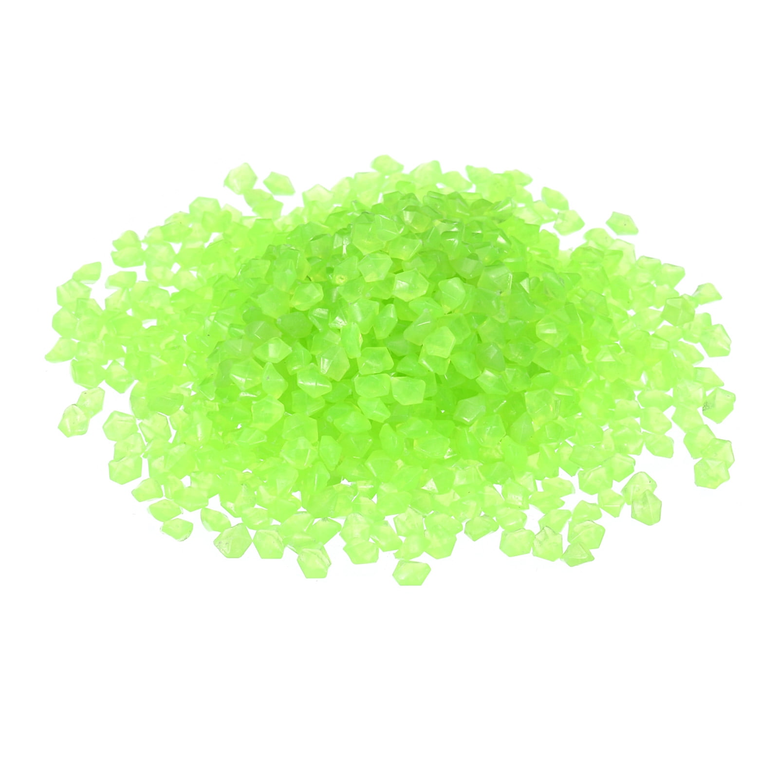 Unique Bargains 3000Pcs Glow Rocks 3-5mm Glow Pebbles Luminous Stones Decor DIY Green