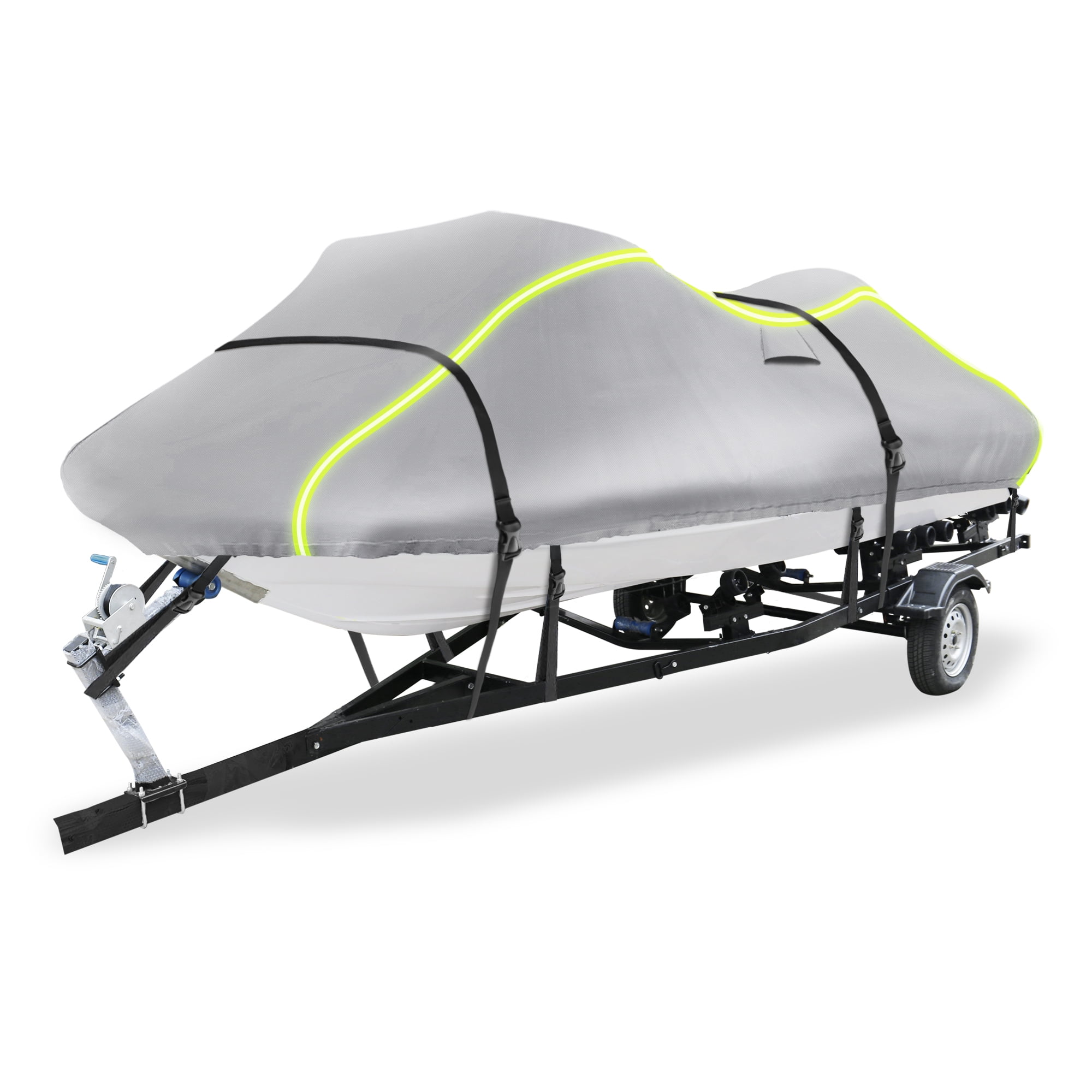 Unique Bargains 300D Duty Oxford Anti-UV Waterproof Trailerable PWC Cover Silver 103"-115"