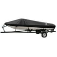 thumbnail image 1 of Unique Bargains 300D Polyester PU Boat Cover 14' 16' 18' 19' 20' Waterproof For V-Hull Black Fit for Length:16-18ft,Beam Width: 94", 1 of 8