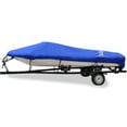 thumbnail image 1 of Unique Bargains 300D Polyester PU Boat Cover 14-16ft Waterproof For V-Hull Blue Fit for Length:14-16ft,Beam Width: 90", 1 of 7