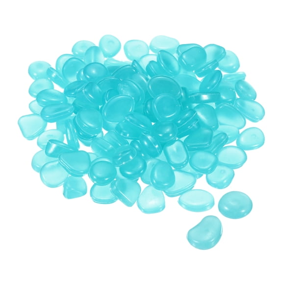 Unique Bargains 300Pack Glow Rocks 8-11mm Glow Pebbles Luminous Stones Decor Blue
