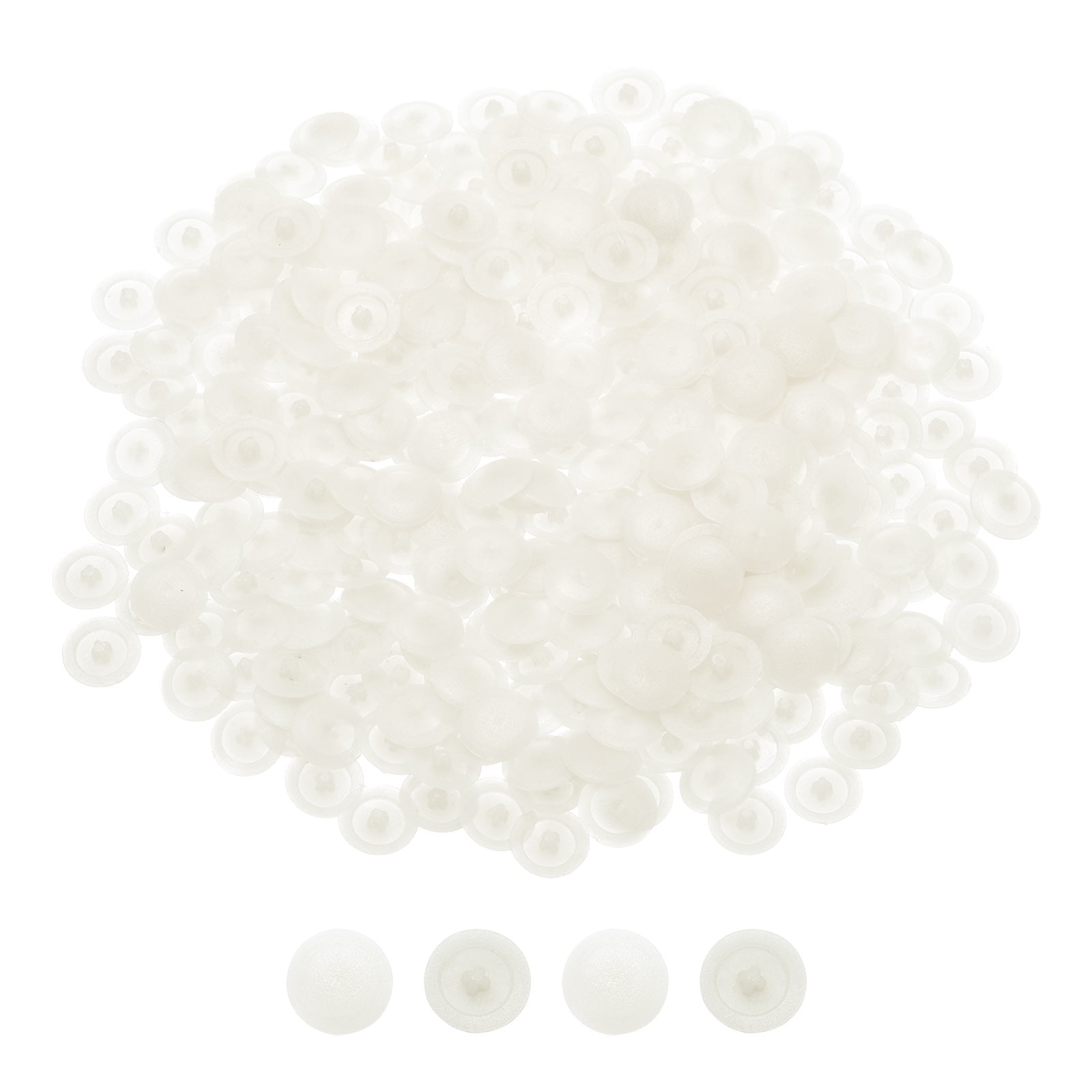 Unique Bargains 300Pcs Durable Plastic Screw Cap Covers Warm-White