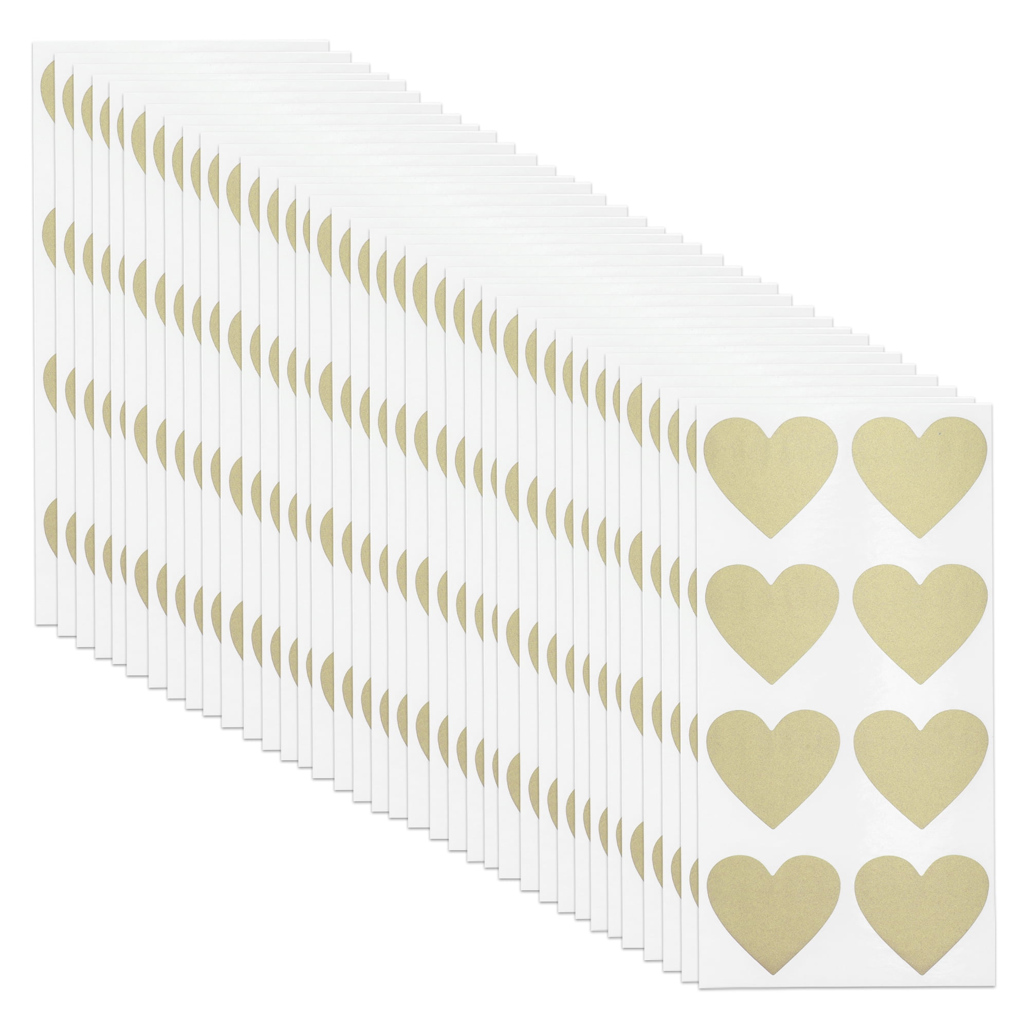Unique Bargains 300Pcs Surprise Wedding Scratch Stickers 1.1" x 0.98" Gold Tone