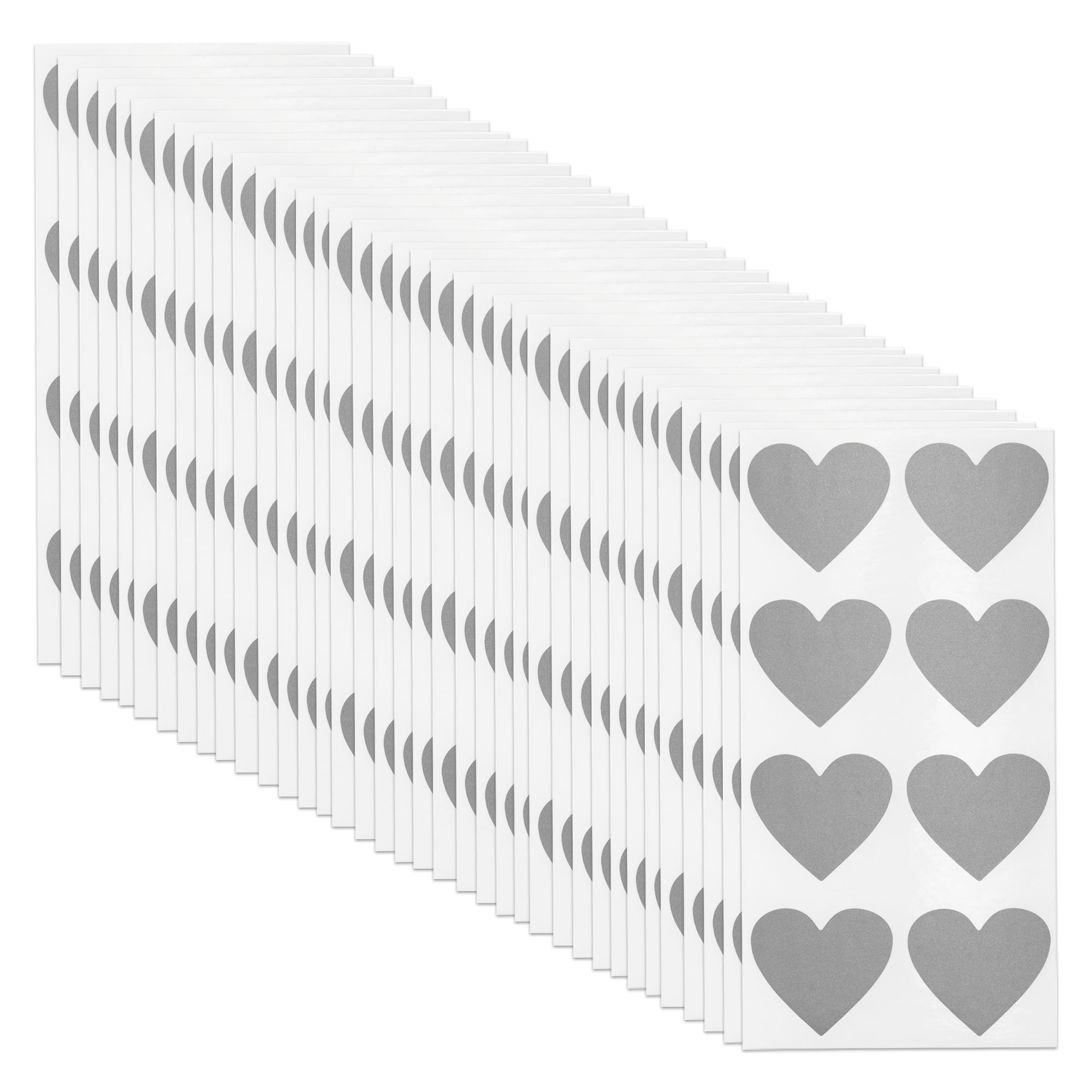 Unique Bargains 300Pcs Surprise Wedding Scratch Stickers 1.1" x 0.98" Gray