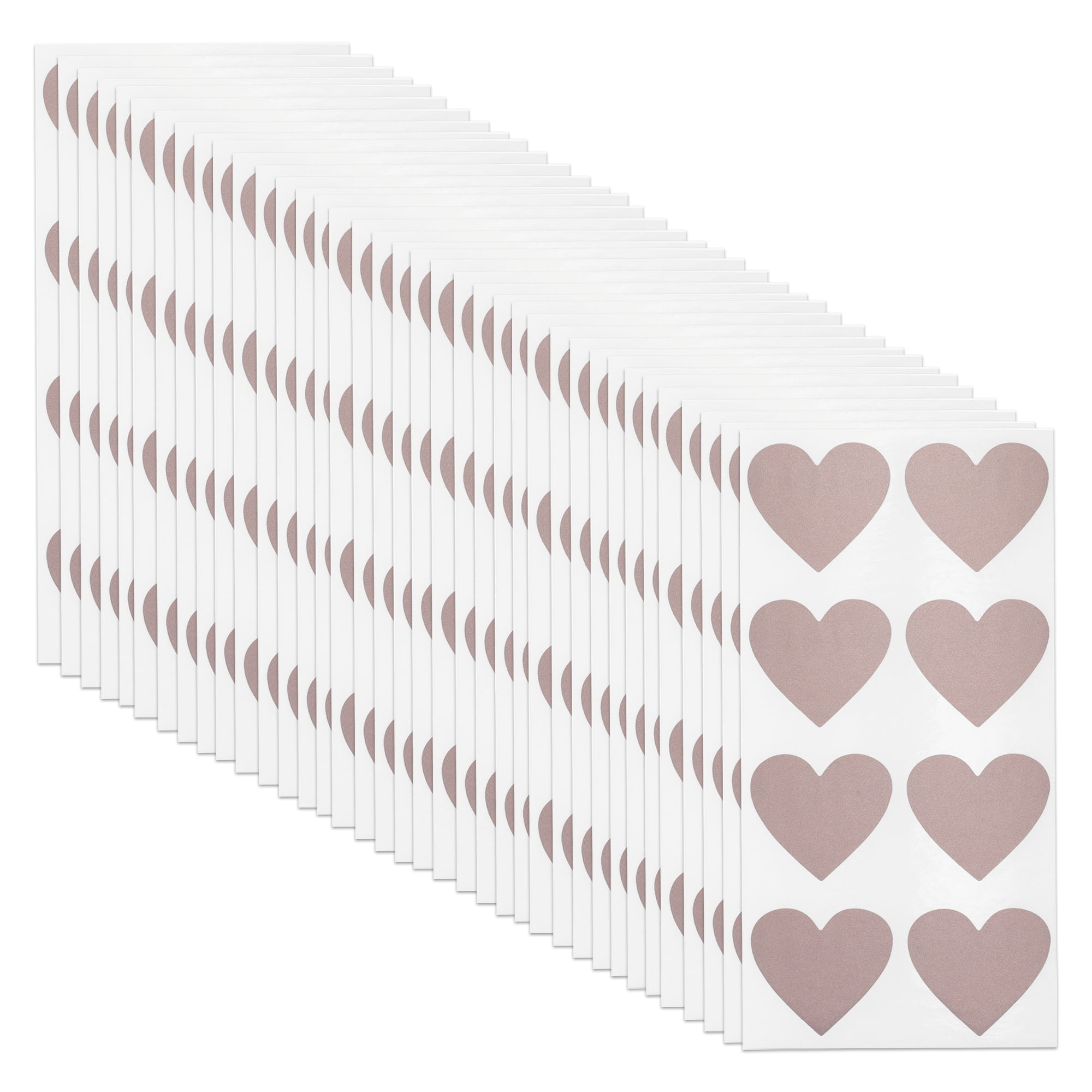 Unique Bargains 300Pcs Surprise Wedding Scratch Stickers 1.1" x 0.98" Rose Gold Tone