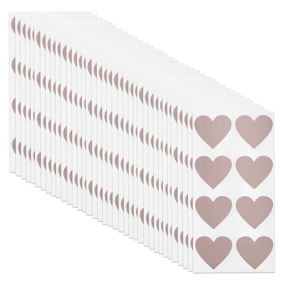 Unique Bargains 300Pcs Surprise Wedding Scratch Stickers 1.1" x 0.98" Rose Gold Tone