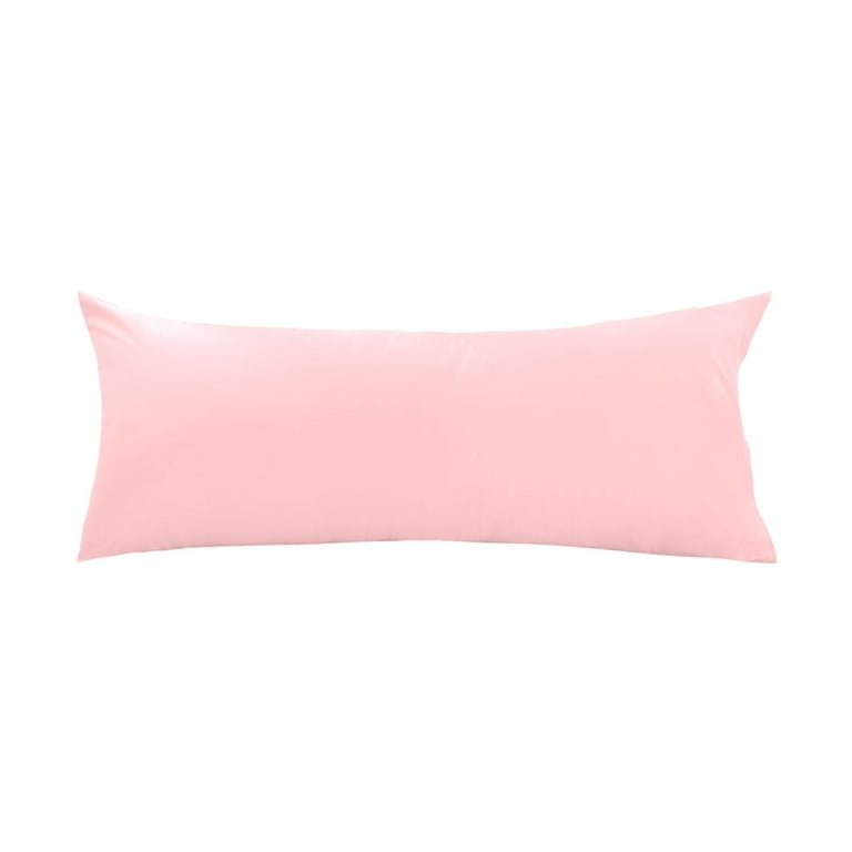 Unique Bargains 300TC Cotton Body Pillow Cover Coral Pink 20x60