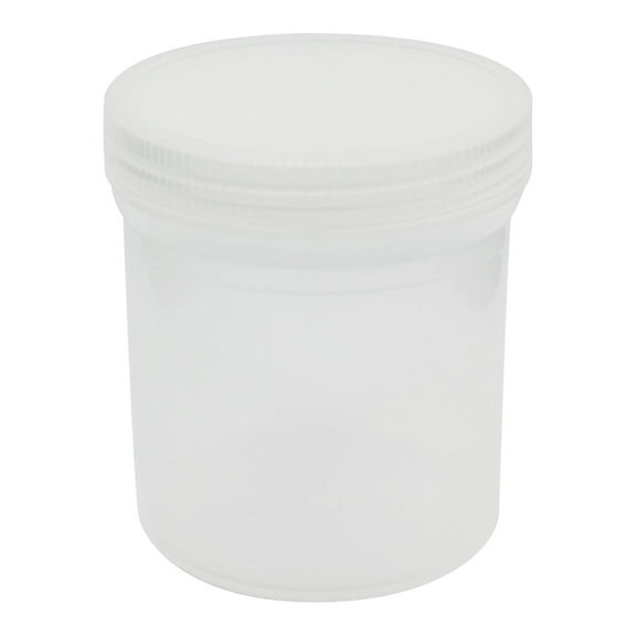 Unique Bargains 300mL Capacity Clear White Plastic Chemical Storage Jar Bottle for Laboratory