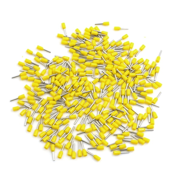 Unique Bargains 300pcs Yellow Copper AWG 20 Wire Crimp Insulated Cord Pin End Ferrules Terminal