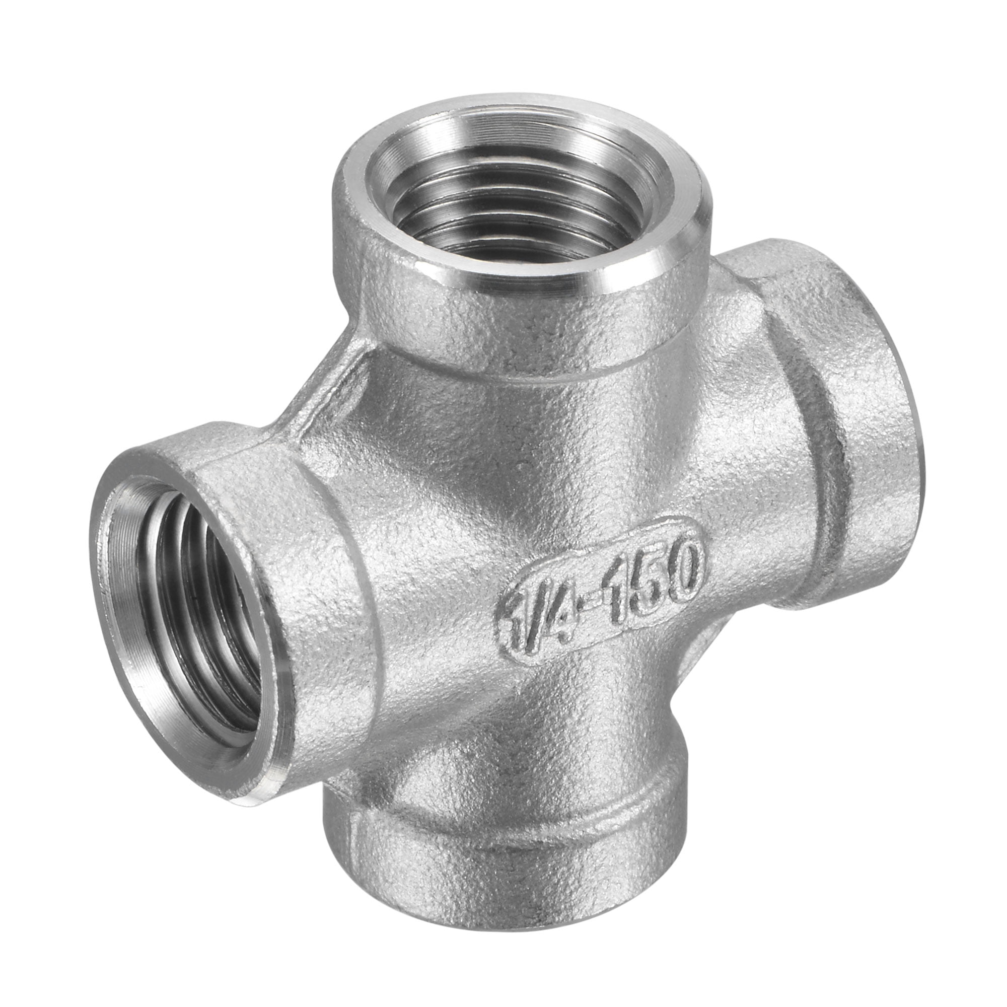 Unique Bargains 304 Pipe Fitting Cross NPT Female Hose Adapter 1/4 NPT