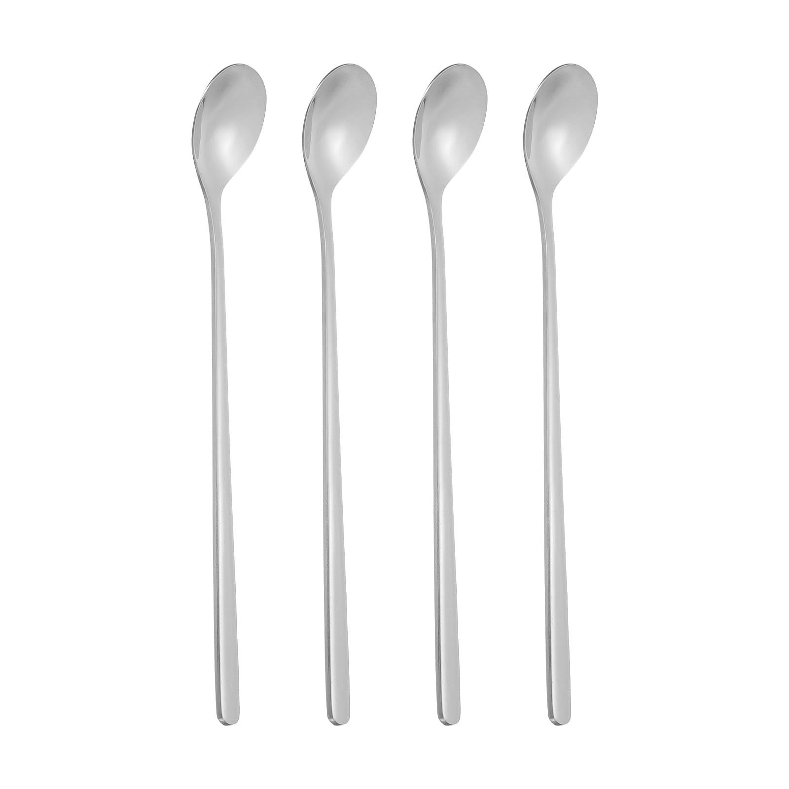 Unique Bargains 304 Stainless Steel Cocktail Stirring Long Handle Spoon for Coffee Silver