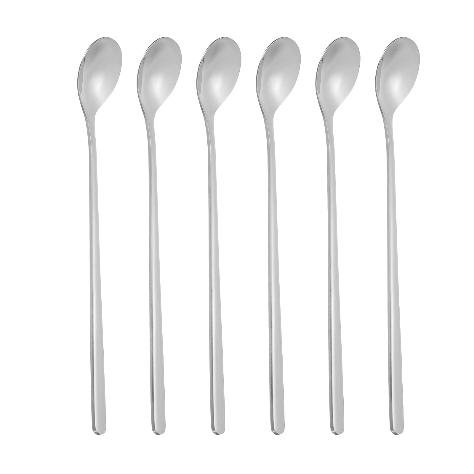 Unique Bargains 304 Stainless Steel Cocktail Stirring Long Handle Spoon for Drink Silver