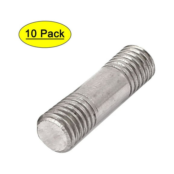 Unique Bargains 304 Stainless Steel Double End Thread Tight Push Rod Stud M10x35mm 10pcs